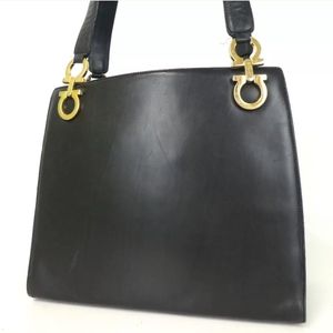AUTH SALVATORE FERRAGAMO GANCINI  SHOULDER BAG